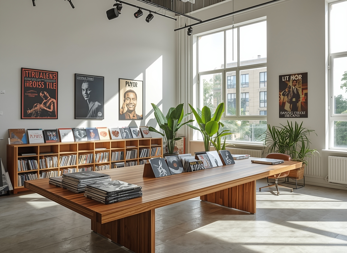 Chunloregrex studio interior with album samples